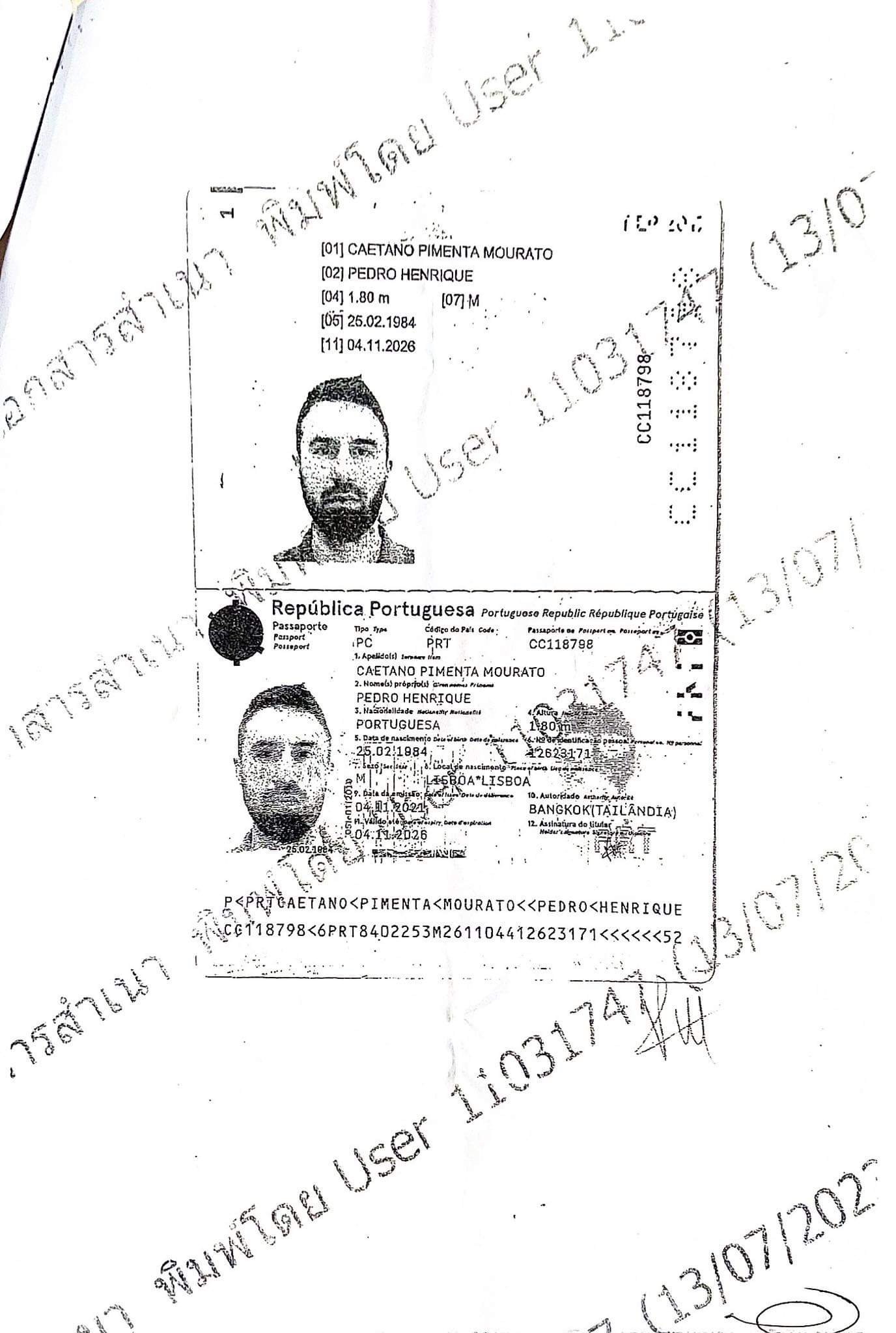 Arrest Warrant Thailand